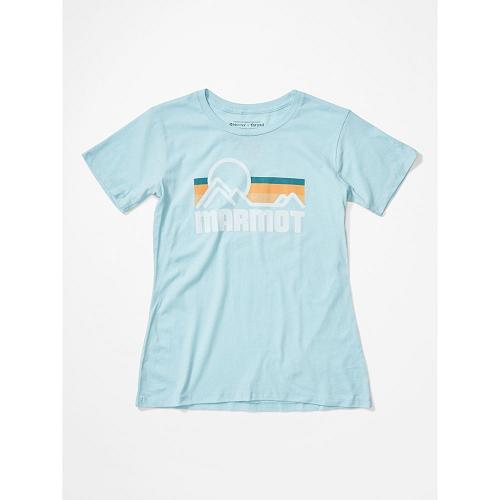 Marmot Coastal T-Shirts For Womens Blue HQF536017